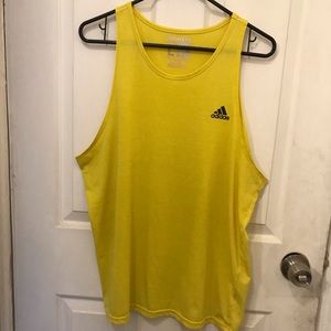 Adidas men’s yellow climalite tank top